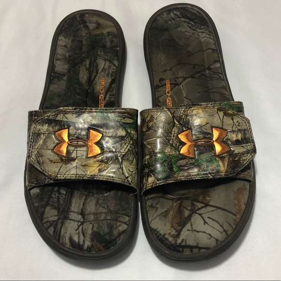 mens camo under armour sandals